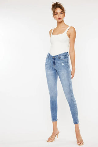 Kancan High Waist Cat's Whiskers Skinny Jeans - Just Believe Boutique