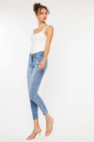Kancan High Waist Cat's Whiskers Skinny Jeans - Just Believe Boutique