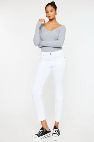 Kancan Mid Rise Ankle Skinny Jeans - Just Believe Boutique