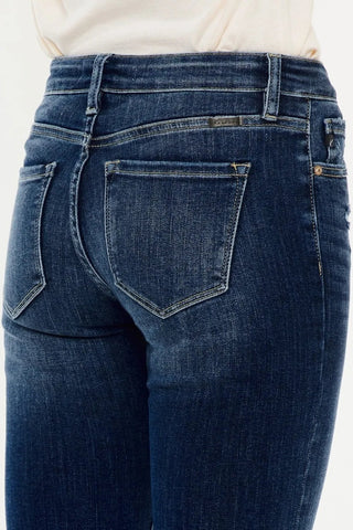 Kancan Mid Rise Button Fly Flare Jeans - Just Believe Boutique