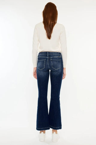 Kancan Mid Rise Button Fly Flare Jeans - Just Believe Boutique
