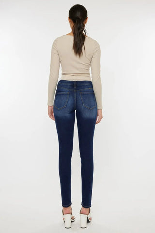 Kancan Mid Rise Gradient Skinny Jeans - Just Believe Boutique