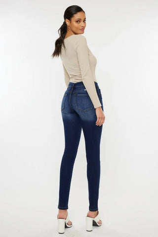 Kancan Mid Rise Gradient Skinny Jeans - Just Believe Boutique