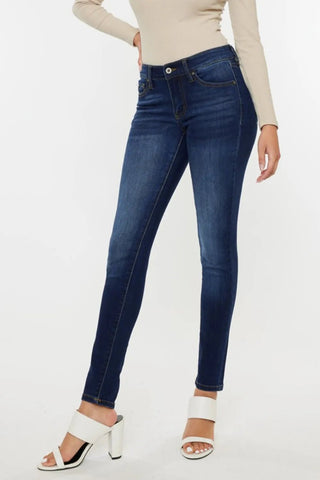 Kancan Mid Rise Gradient Skinny Jeans - Just Believe Boutique