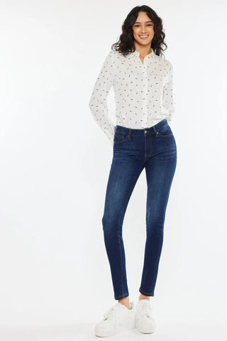 Kancan Mid Rise Super Skinny Jeans - Just Believe Boutique