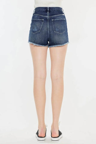 Kancan Raw Hem Button Fly Denim Shorts - Just Believe Boutique