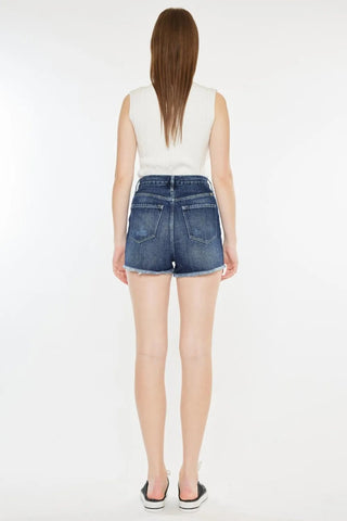 Kancan Raw Hem Button Fly Denim Shorts - Just Believe Boutique