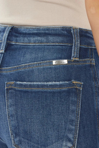 Kancan Raw Hem High Waist Cropped Jeans - Just Believe Boutique