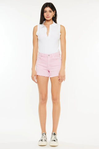 Kancan Raw Hem High Waist Denim Shorts - Just Believe Boutique