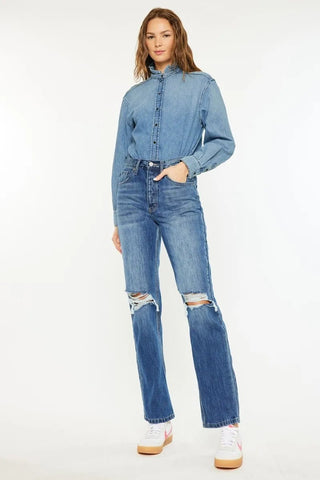 Kancan Ultra High Rise 90's Boyfriend Jeans - Just Believe Boutique