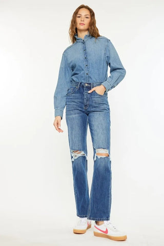 Kancan Ultra High Rise 90's Boyfriend Jeans - Just Believe Boutique