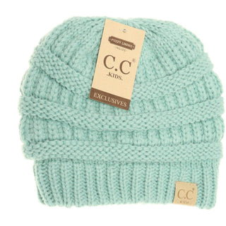Kids Solid Fuzzy Lined CC Beanie - Just Believe Boutique
