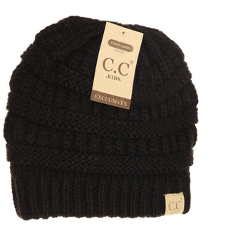 Kids Solid Fuzzy Lined CC Beanie - Just Believe Boutique