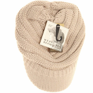 Knit Beanie Tail CC Cap - Just Believe Boutique