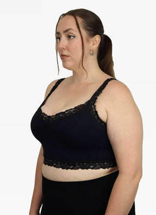 Lace Bralette - Curvy Fit: White - Just Believe Boutique