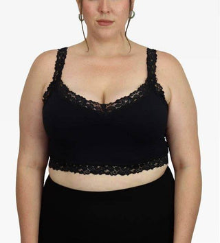 Lace Bralette - Curvy Fit: White - Just Believe Boutique