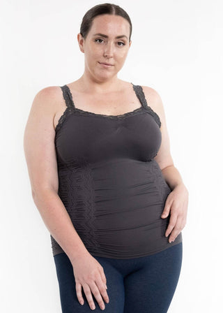 Elietian Lace Cami - Curvy Fit in Charcoal