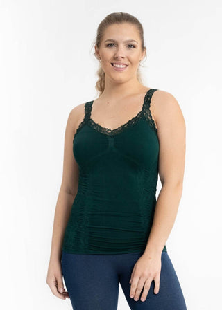 Lace Cami: Evergreen - Just Believe Boutique