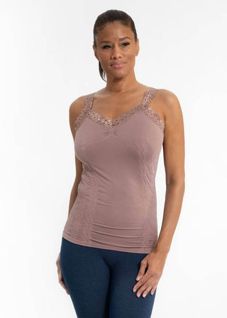 Lace Cami: Mauve - Just Believe Boutique