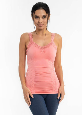 Elietian Lace Cami in Satin Rose