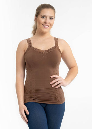 Elietian Lace Cami in Toffee