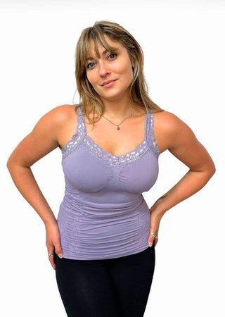 Lace Cami: Violet Grey - Just Believe Boutique