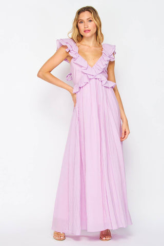 Lavender cross front dress - Just Believe Boutique