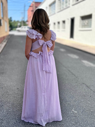 Lavender cross front dress - Just Believe Boutique