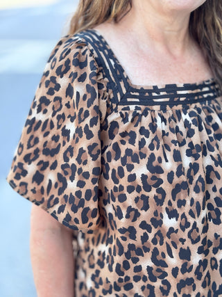 Leopard Print Top – model photo