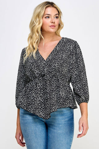 Leopard Print Top - plus - Just Believe Boutique