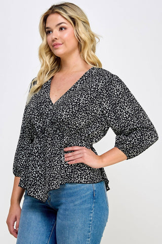 Leopard Print Top - plus - Just Believe Boutique