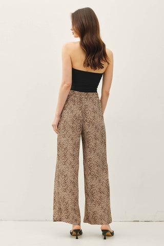 LEOPARD PRINT WIDE LEG PANTS - Just Believe Boutique