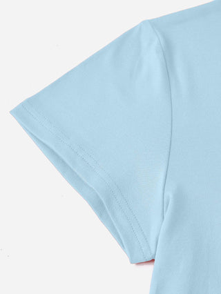 Letter Graphic Round Neck Short Sleeve T-Shirt - Just Believe Boutique