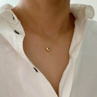 Love Bean Heart Necklace: Silver - Just Believe Boutique