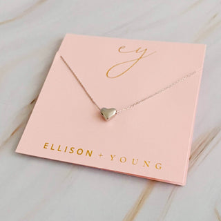 Love Bean Heart Necklace: Silver - Just Believe Boutique
