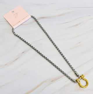 Luxe Pendant Box Chain Necklace - Just Believe Boutique