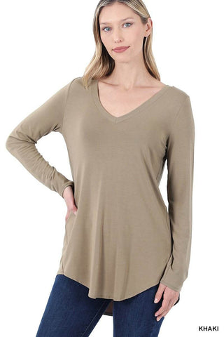 Luxe Rayon Long-Sleeve Top* - Just Believe Boutique