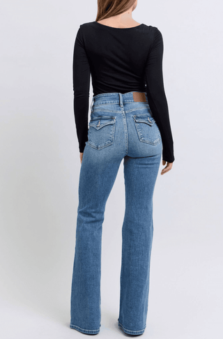 Mid Wash Flare Judy Blues - Just Believe Boutique