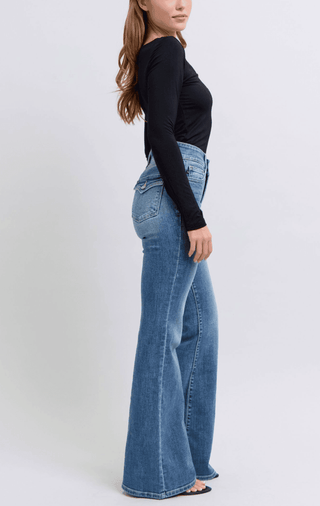 Mid Wash Flare Judy Blues - Just Believe Boutique