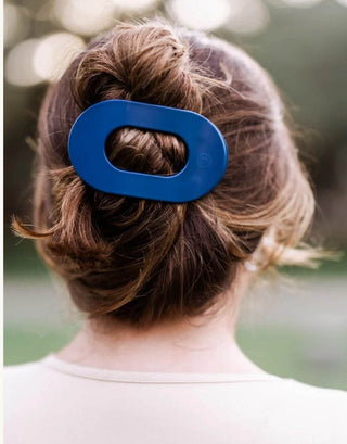 Midnight Rain Small Flat Round Hair Clip - Just Believe Boutique