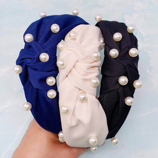 My Everyday Pearl Headband: Rouge Pink - Just Believe Boutique