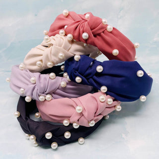 My Everyday Pearl Headband: Rouge Pink - Just Believe Boutique