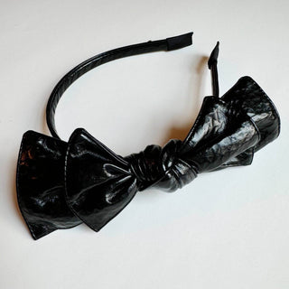 Patent Double Bow Headband: Pink - Just Believe Boutique