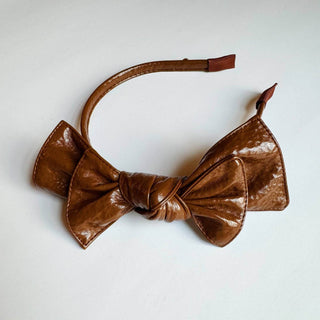 Patent Double Bow Headband: Pink - Just Believe Boutique
