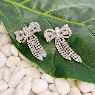 Perfectly Tied Bow Shine Earrings - Just Believe Boutique