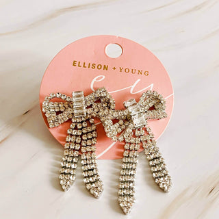 Perfectly Tied Bow Shine Earrings - Just Believe Boutique