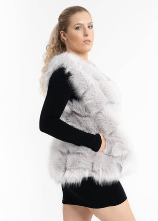 Posh Faux Fur Vest: Blush - Just Believe Boutique