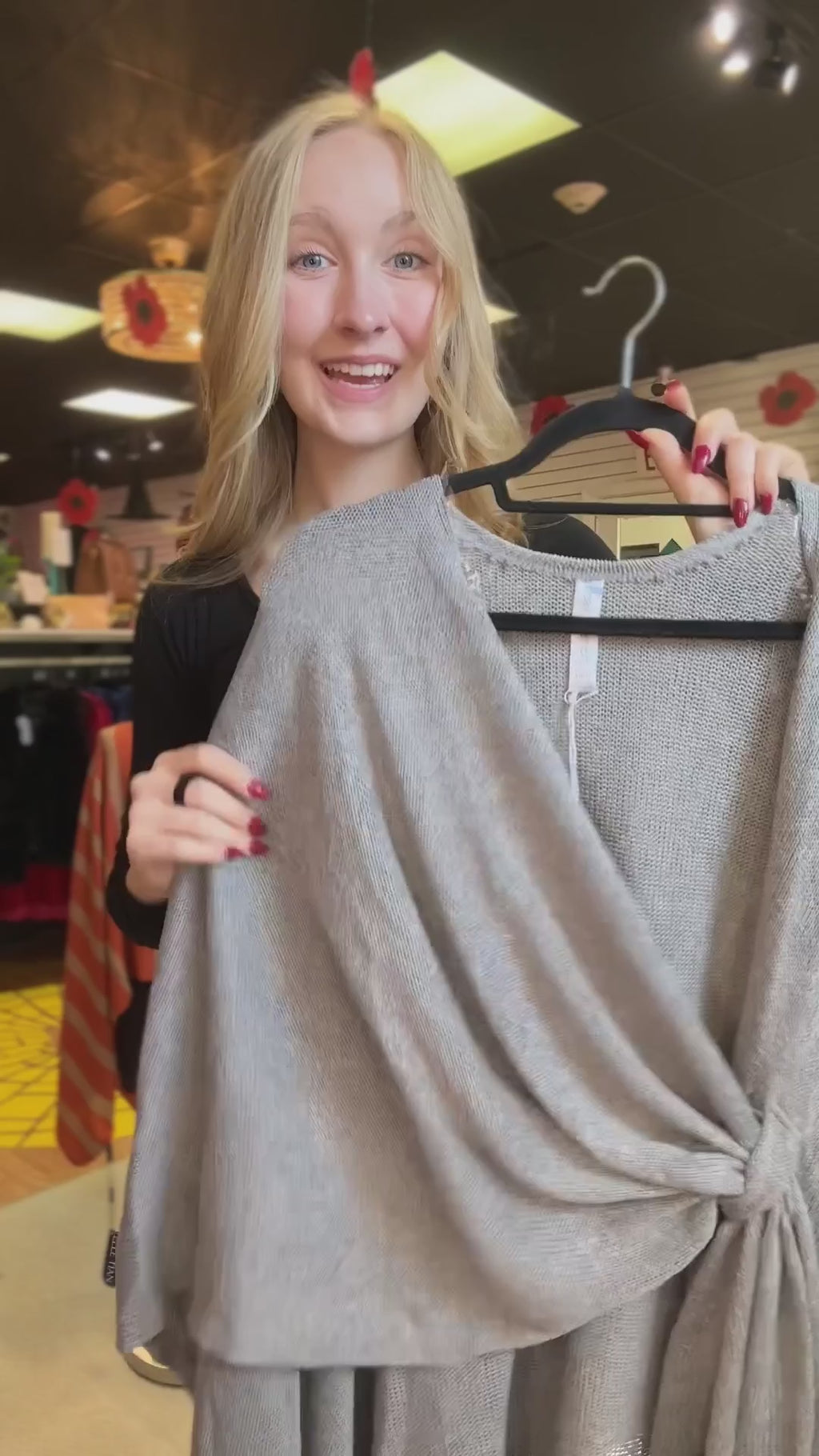 Cozy Sweater Knit Poncho – video