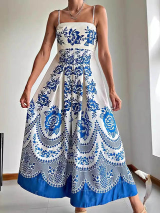 Printed Spaghetti Strap Maxi Dress - Just Believe Boutique