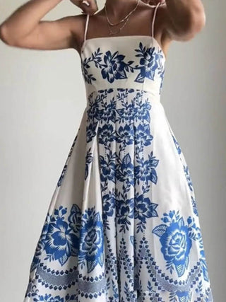 Printed Spaghetti Strap Maxi Dress - Just Believe Boutique
